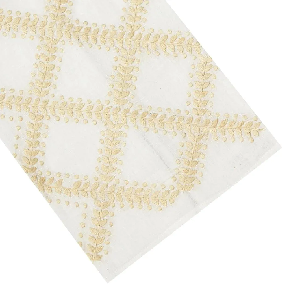 Trellis Tip Towel - (blue or cream)