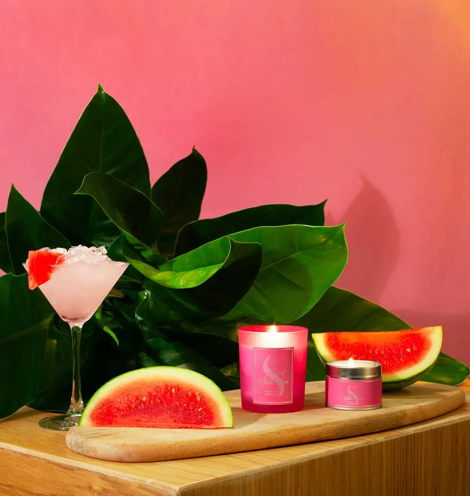 Tropical Watermelon Small Tin Candle