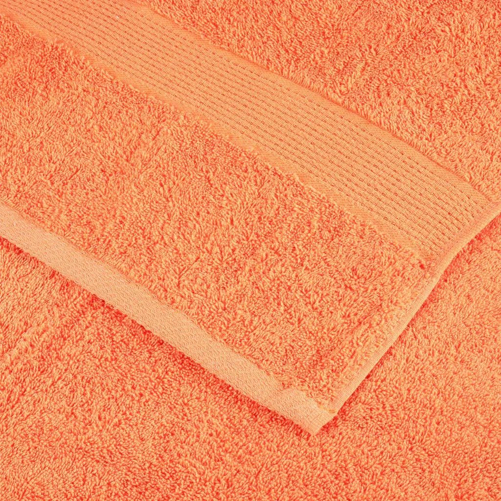 vidaXL 6 Piece Premium Towel Set SOLUND Orange - 100% Cotton, 600 GSM, Super Soft & Absorbent