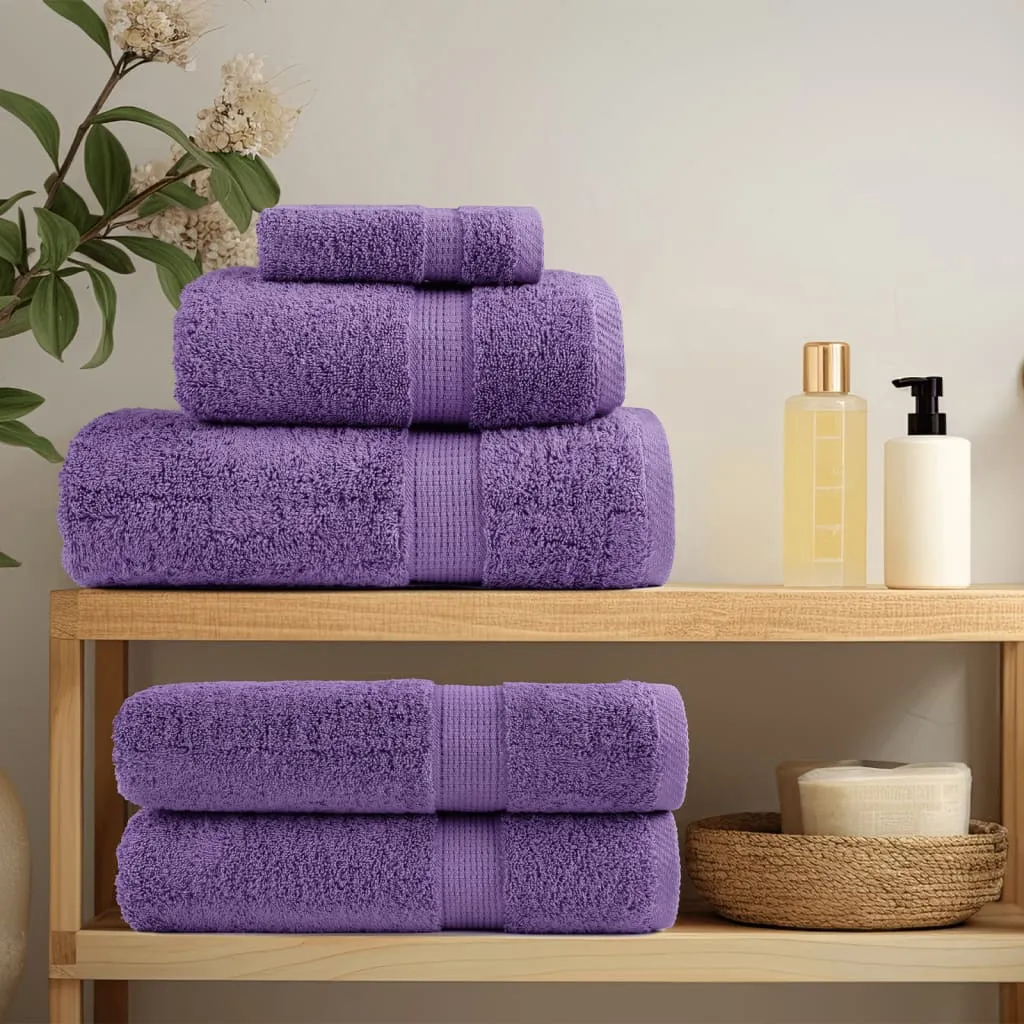 vidaXL 8 Piece Premium Towel Set SOLUND Purple | Ultra-Soft 600 GSM Cotton | OEKO-TEX Certified