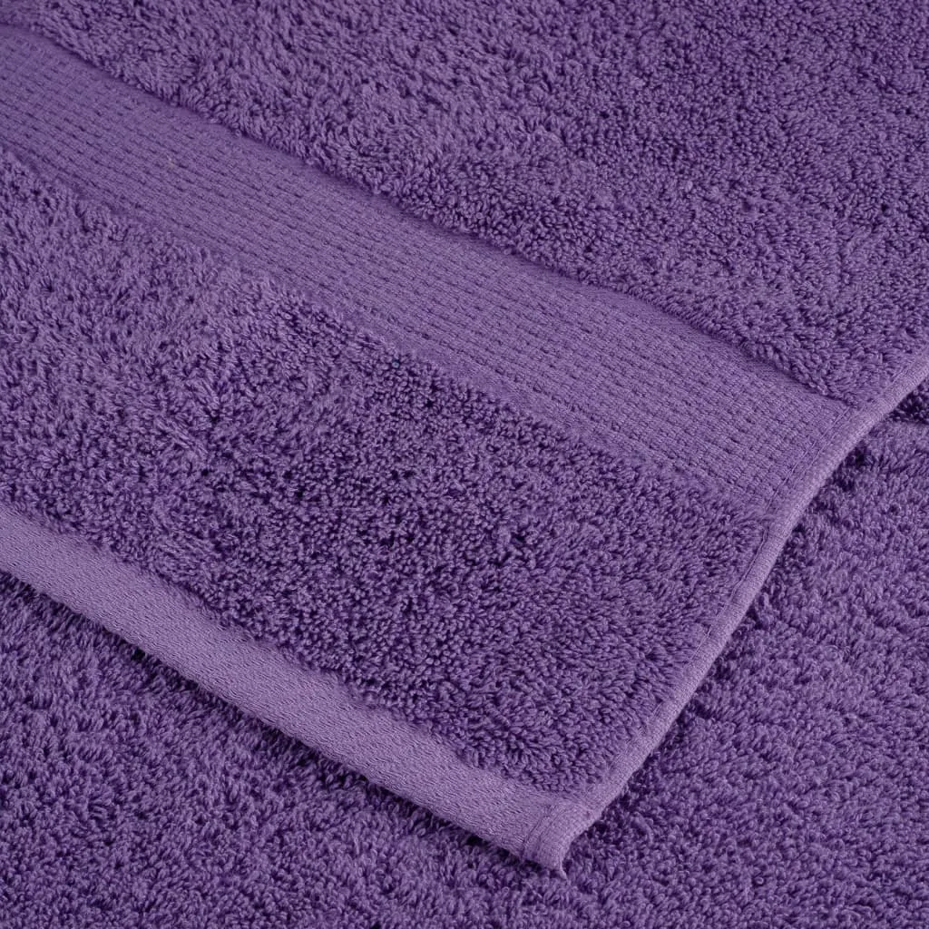 vidaXL 8 Piece Premium Towel Set SOLUND Purple | Ultra-Soft 600 GSM Cotton | OEKO-TEX Certified