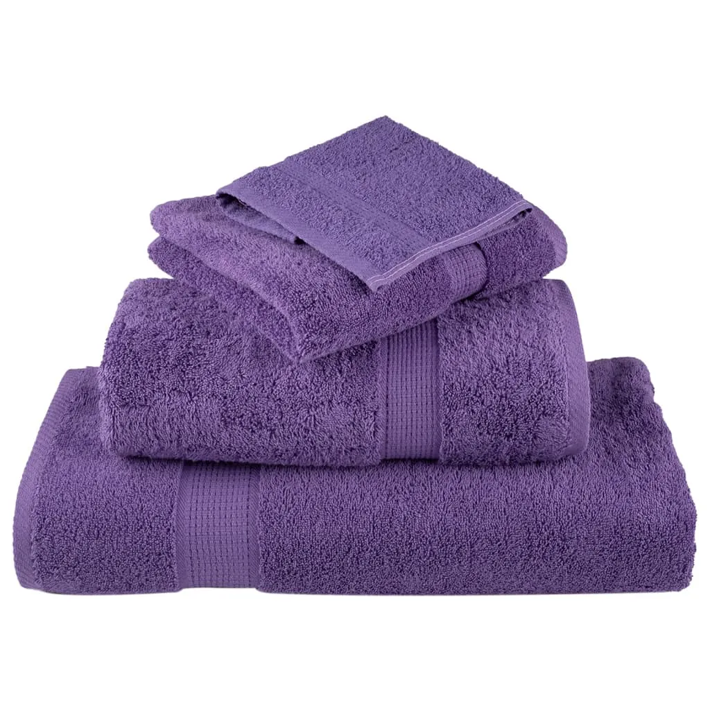 vidaXL 8 Piece Premium Towel Set SOLUND Purple | Ultra-Soft 600 GSM Cotton | OEKO-TEX Certified