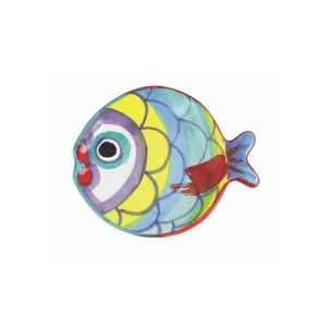 Vietri Pesci Colorati Figural Fish Canape Plate