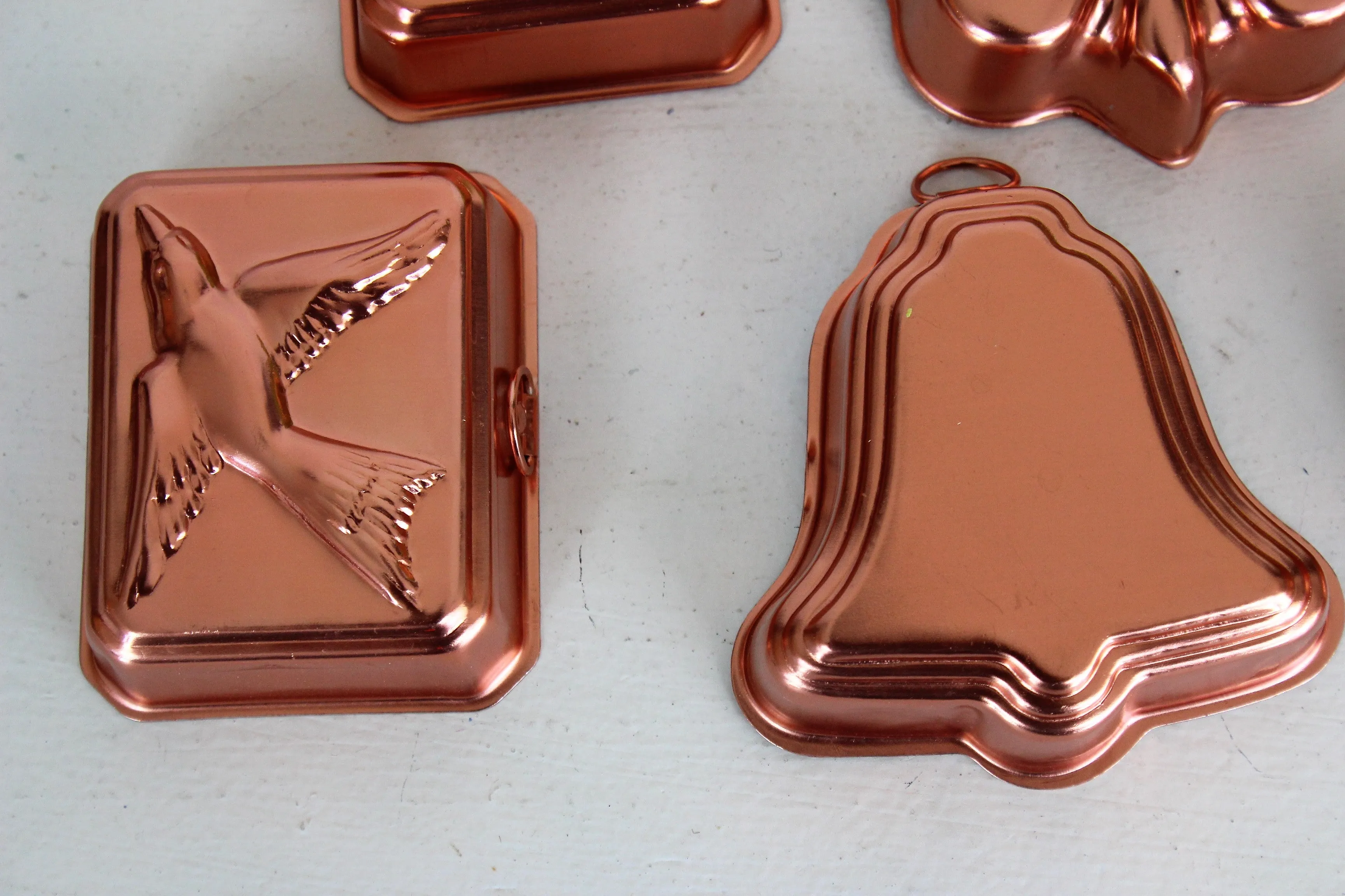 Vintage Copper Look Jelly Molds Set of Six