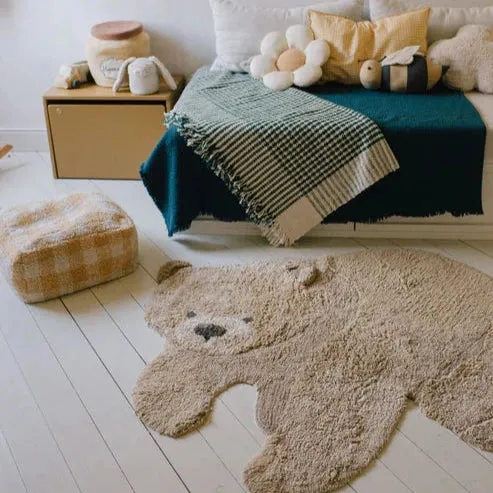 Washable Animal Cotton Rug Bear