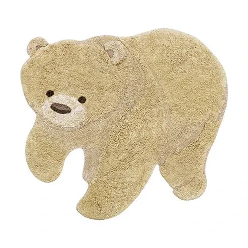 Washable Animal Cotton Rug Bear