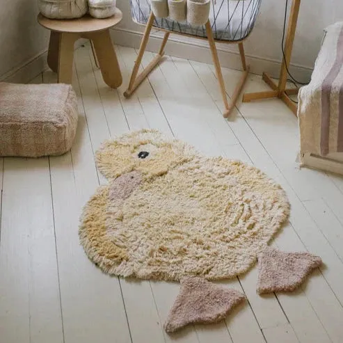 Washable Animal Cotton Rug Ducky