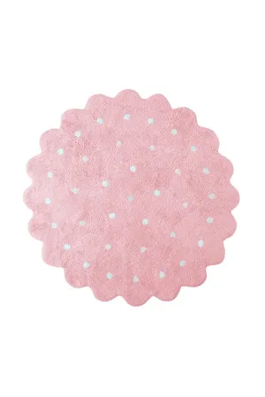 WASHABLE AREA RUG LITTLE BISCUIT PINK