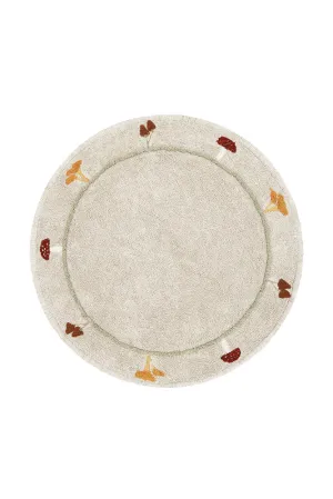 WASHABLE ROUND RUG CHANTERELLE