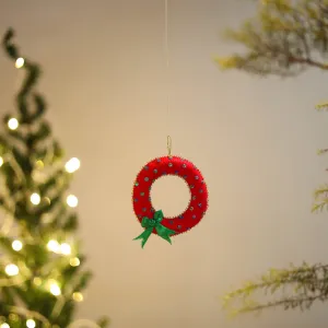 Wreath Felt Ornament - Handmade Christmas Decor 54