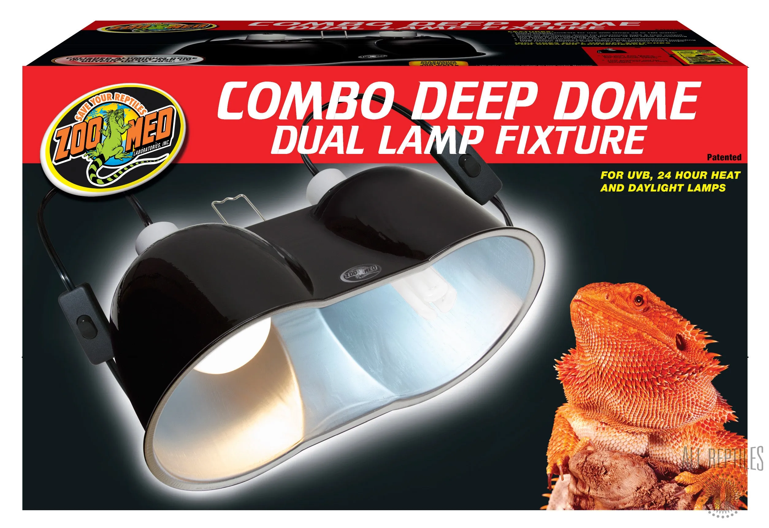 Zoo Med Combo Deep Dome Lamp Fixture